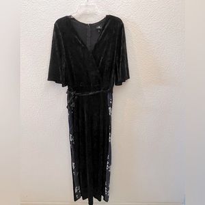 Disney Princess black velvet jumpsuit with inlays in pants